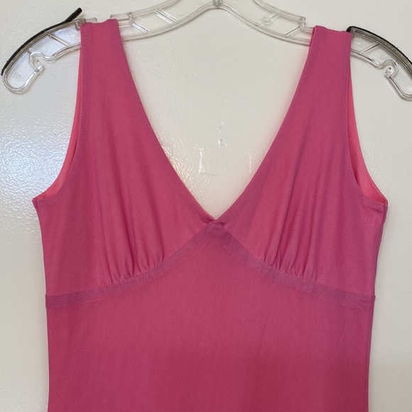 Pink Mesh Assymetrical Mini Dress NWOT - Picture 6 of 9